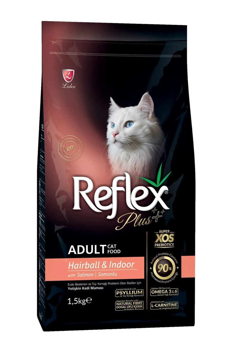 Reflex Plus Somonlu Tüy Sağlığı İçin Yetişkin Kedi Maması 1,5