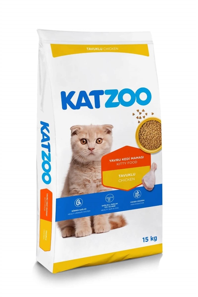 Katzoo Tavuklu Yavru Kedi Maması 15 Kg