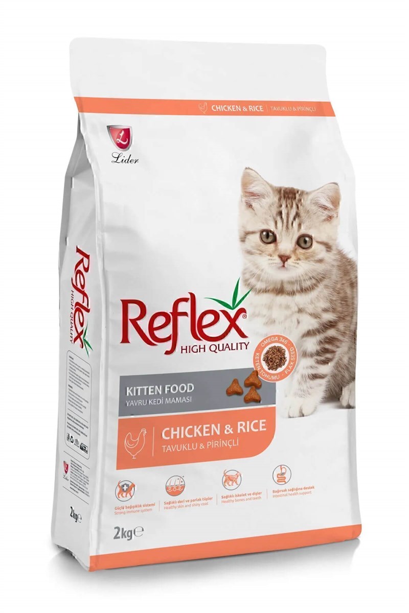 Reflex Kitten Tavuklu ve Pirinçli Yavru Kedi Maması 2 KG